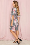 Floral V-Neck Ruffle Dress - Whatever You Like Shop