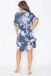 Floral V Neck Ruffle Dress - Whatever You Like Shop