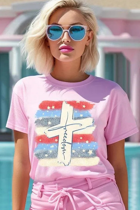 Freedom Cross Graphic T Shirts - Whatever You Like Shop