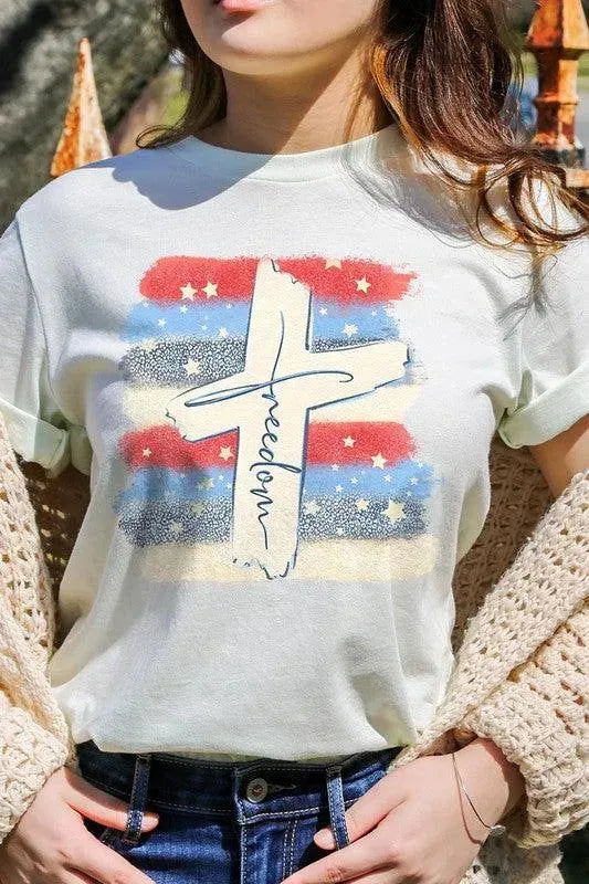 Freedom Cross Graphic T Shirts - Whatever You Like Shop