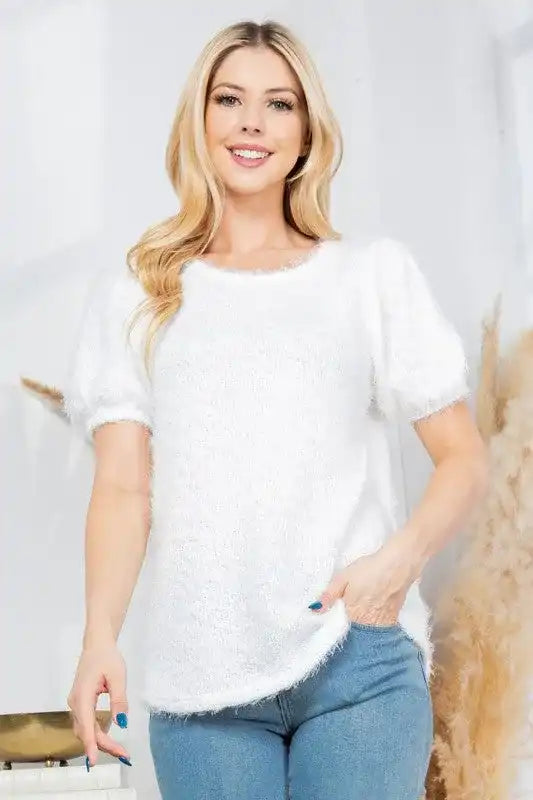 Fuzzy Pullover Sweater - Whatever You Like Shop