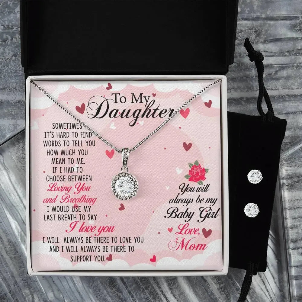 Gifts for Daughter: Eternal Hope Necklace and Earring Set - Whatever You Like Shop