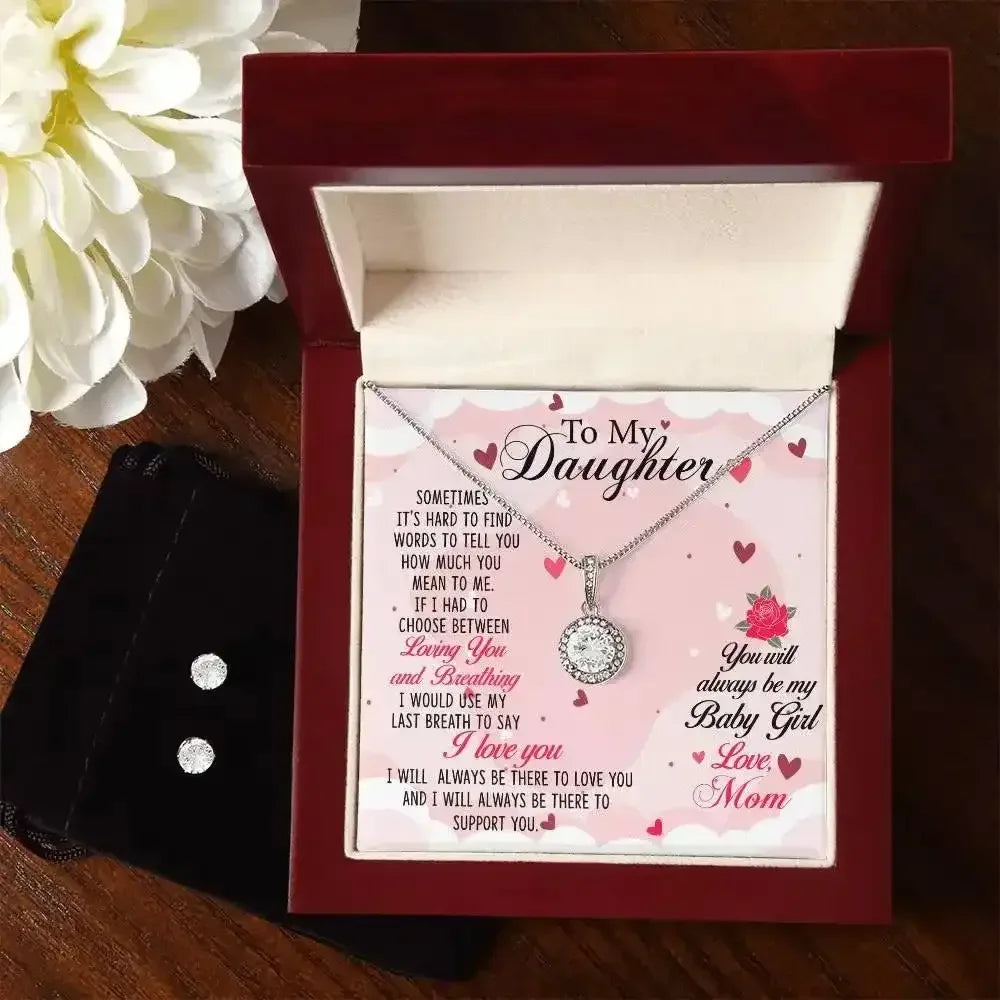 Gifts for Daughter: Eternal Hope Necklace and Earring Set - Whatever You Like Shop