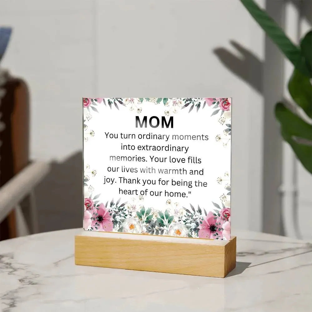 Gifts for Mom: Acrylic Square Plaque - Whatever You Like Shop