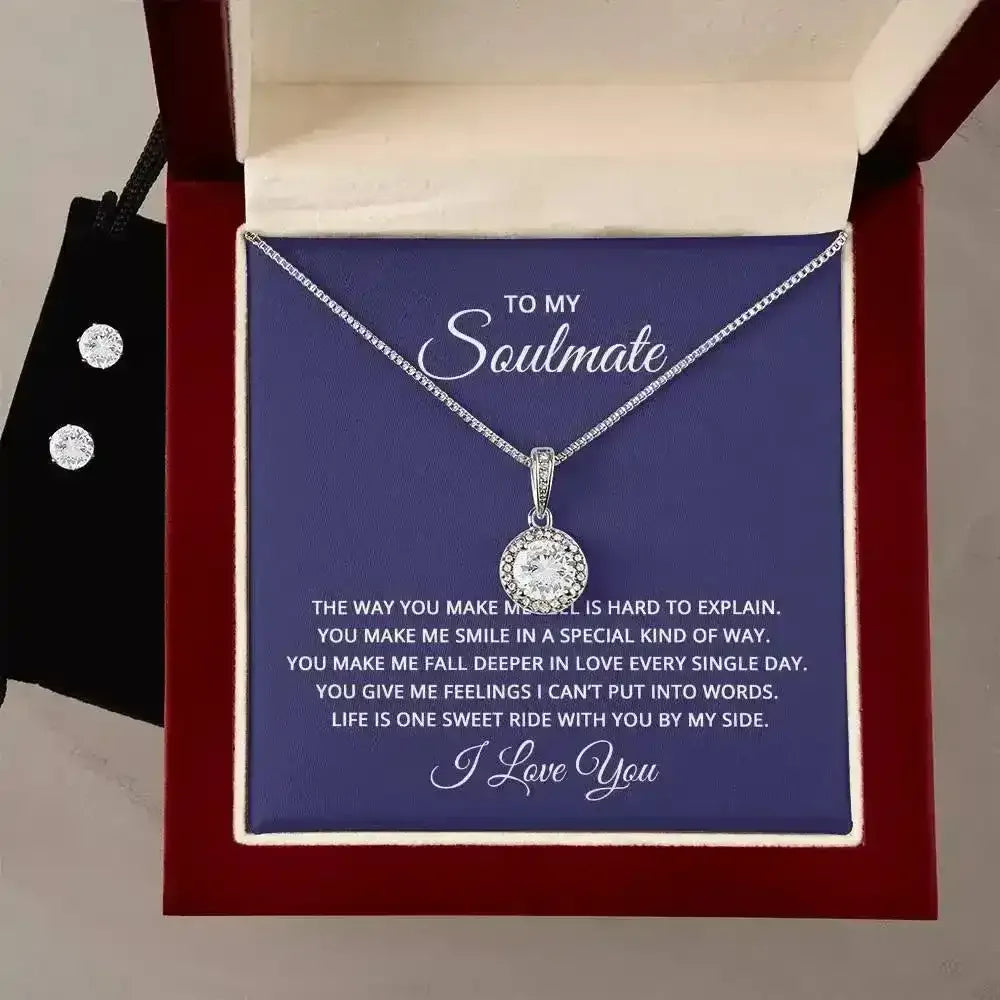Sparkling Eternal Hope Necklace and Earring Set | Soulmate - Whatever You Like Shop