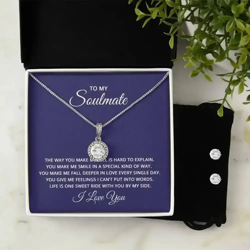 Sparkling Eternal Hope Necklace and Earring Set | Soulmate - Whatever You Like Shop