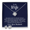 Gifts for Wife: Love Knot Necklace and Earring Set - Whatever You Like Shop