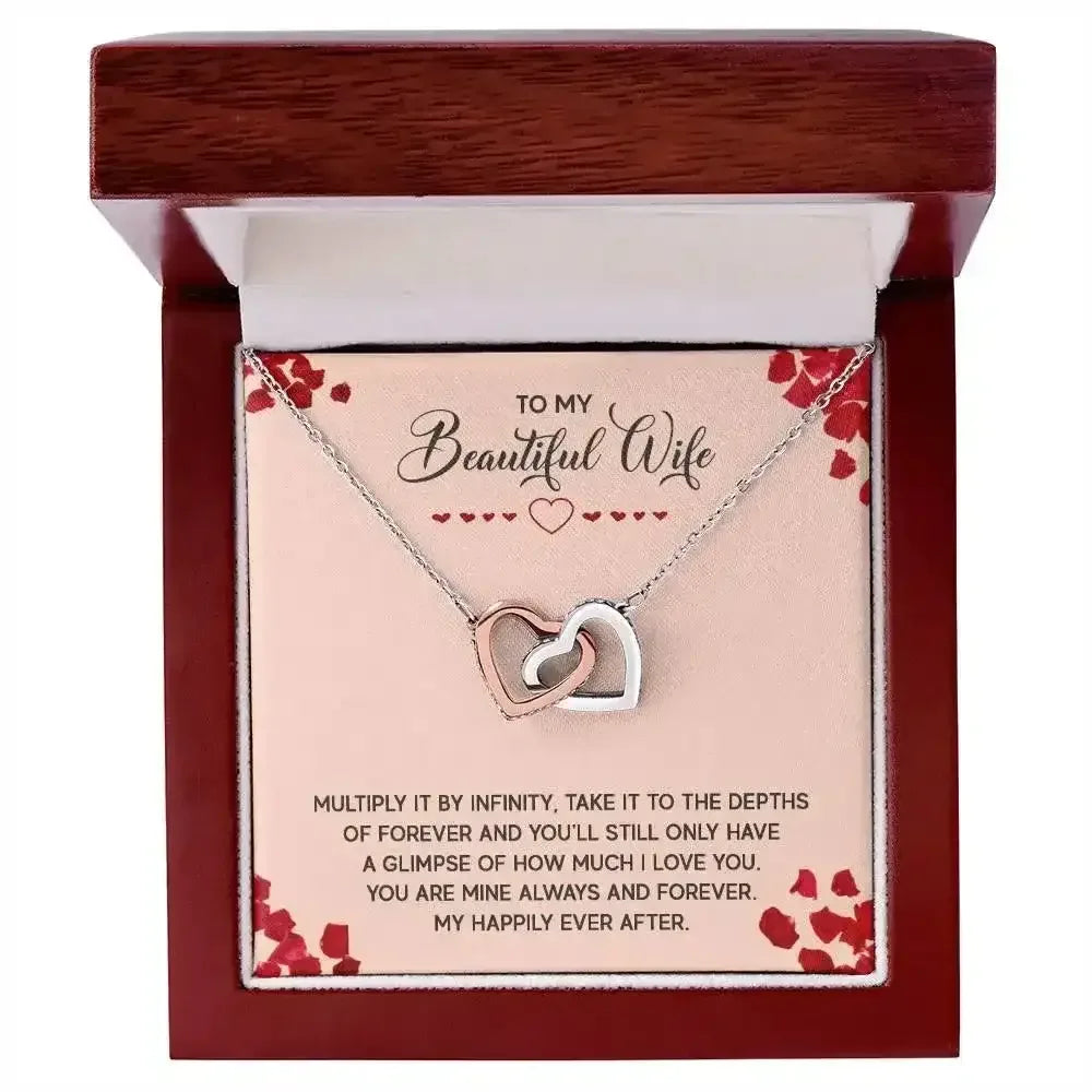 Interlocking Hearts Necklace | Beautiful Wife - Whatever You Like Shop