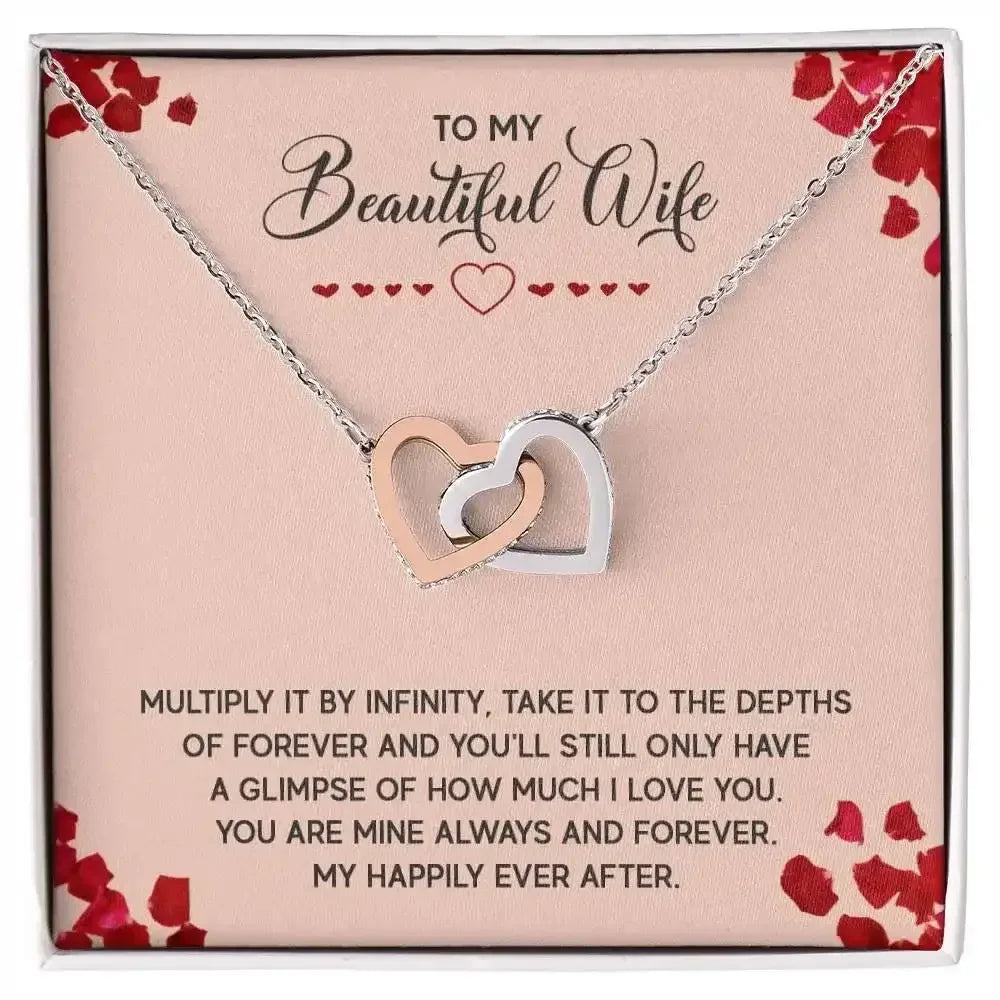 Interlocking Hearts Necklace | Beautiful Wife - Whatever You Like Shop