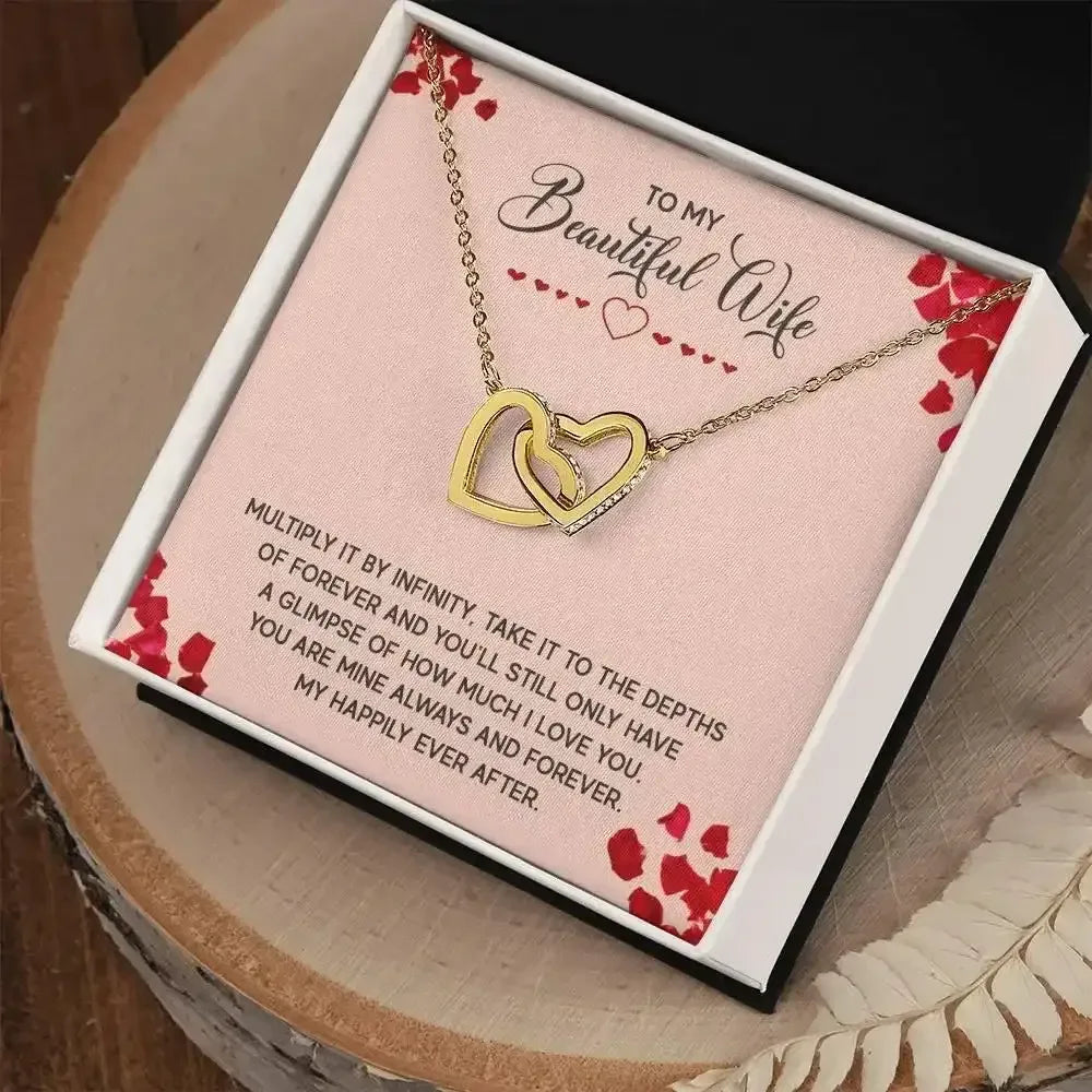 Interlocking Hearts Necklace | Beautiful Wife - Whatever You Like Shop
