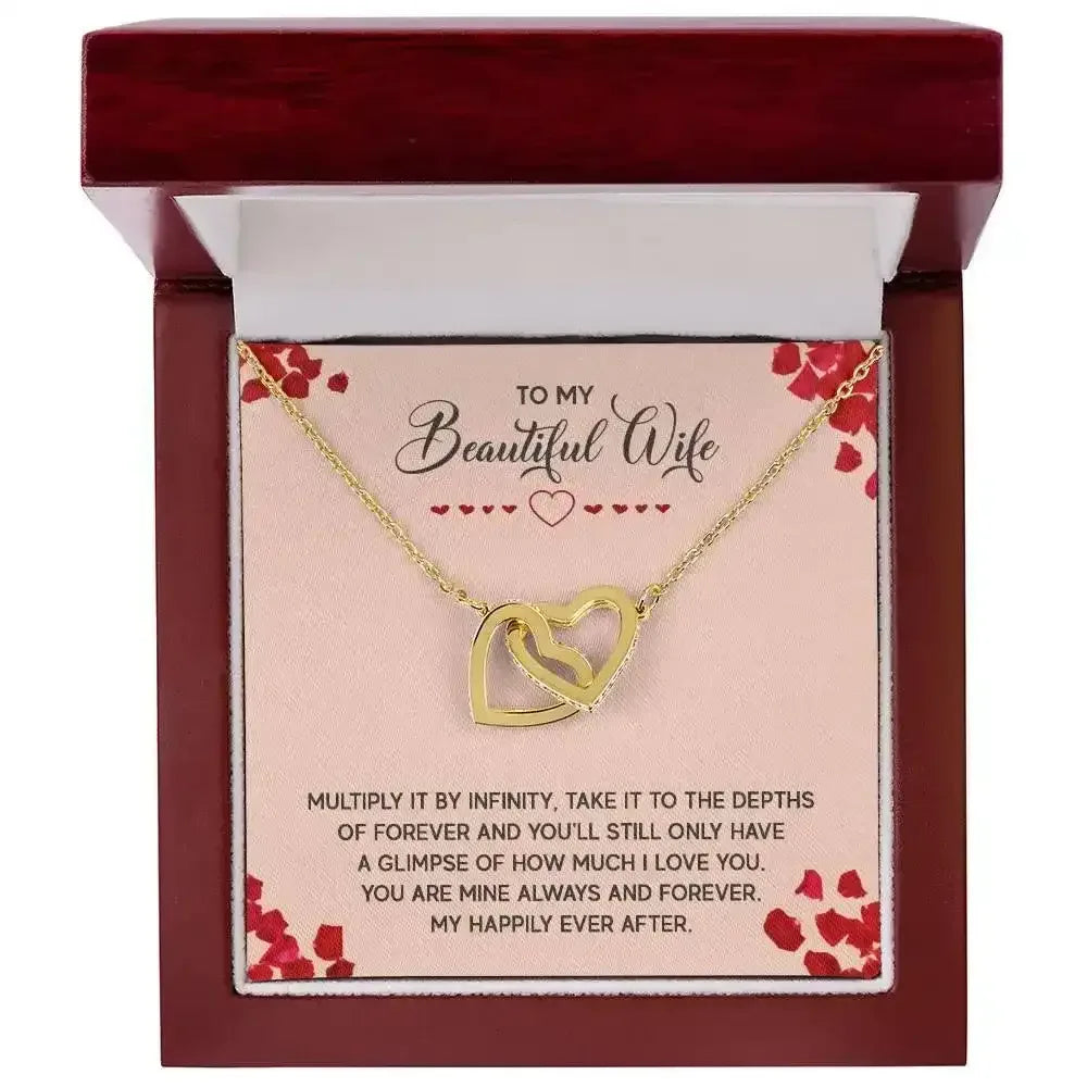 Interlocking Hearts Necklace | Beautiful Wife - Whatever You Like Shop