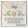 Gifts for Wife: You Are My Queen Forever - Love Knot Necklace - Whatever You Like Shop