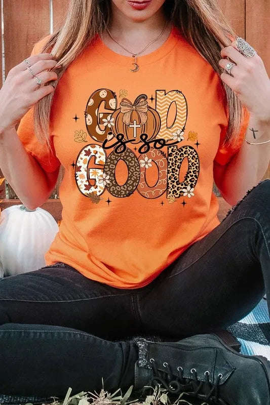 God is So Good Autumn Pumpkin Graphic Tee - Whatever You Like Shop