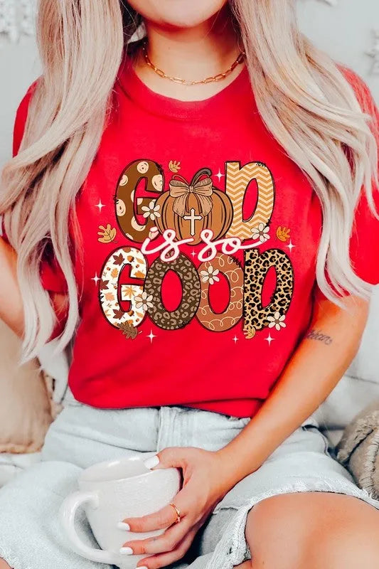 God is So Good Autumn Pumpkin Graphic Tee - Whatever You Like Shop