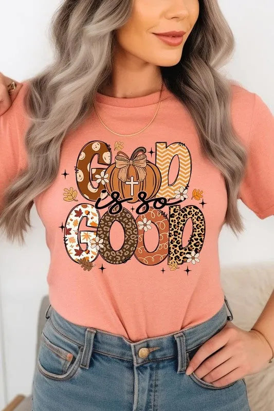 God is So Good Autumn Pumpkin Graphic Tee - Whatever You Like Shop