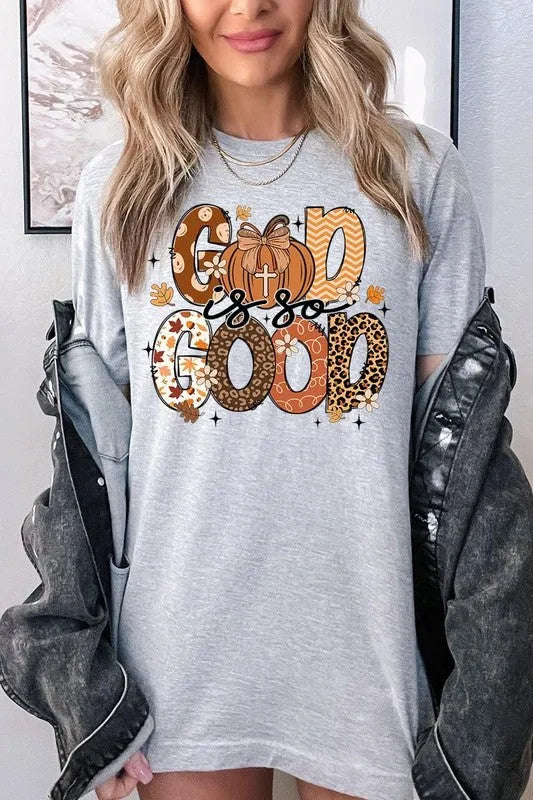 God is So Good Autumn Pumpkin Graphic Tee - Whatever You Like Shop