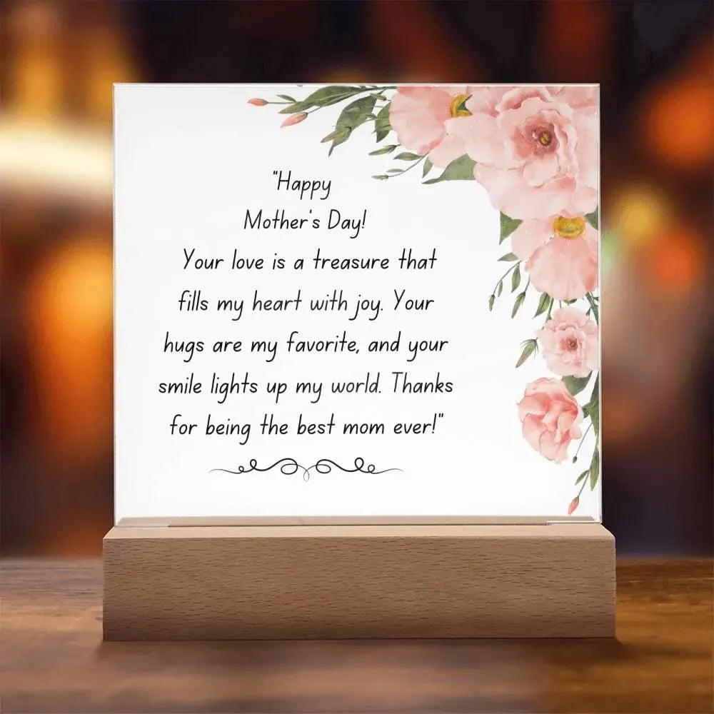 Happy Mother's Day Acrylic Square Plaque - Whatever You Like Shop