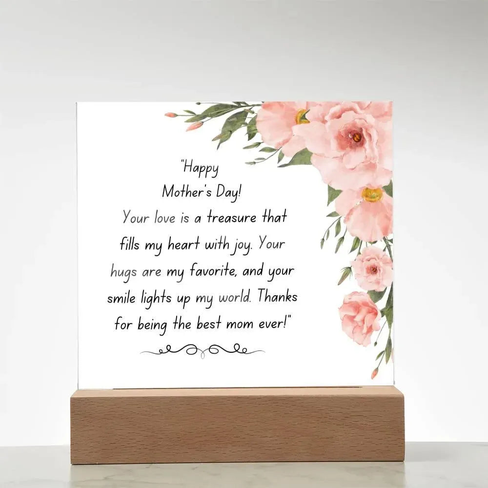 Happy Mother's Day Acrylic Square Plaque - Whatever You Like Shop