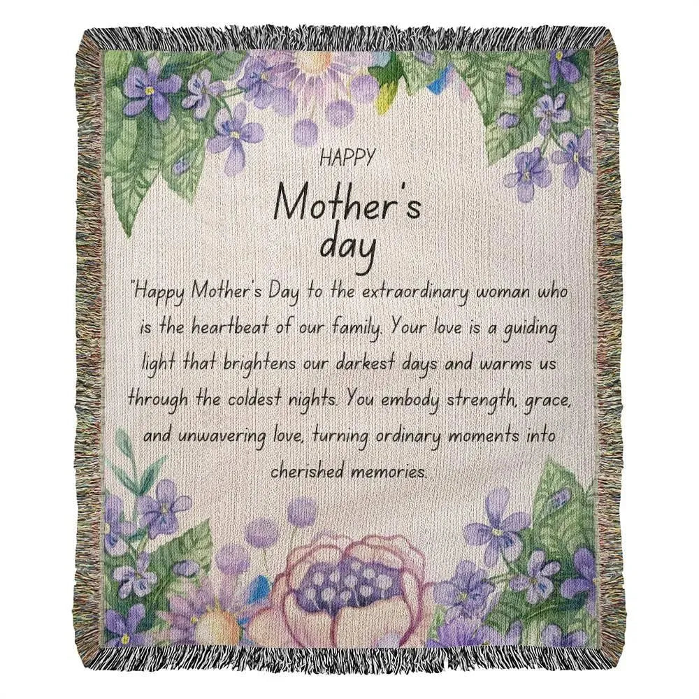 Happy Mother's Day Heirloom Woven Blanket - Whatever You Like Shop