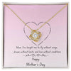 Happy Mother's Day Love Knot Necklace in Yellow or White Gold - Whatever You Like Shop