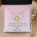 Happy Mother's Day Love Knot Necklace in Yellow or White Gold - Whatever You Like Shop