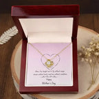 Happy Mother's Day Love Knot Necklace in Yellow or White Gold - Whatever You Like Shop