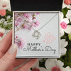 Happy Mother's Day Love Knot Necklace in Yellow or White Gold - Whatever You Like Shop