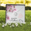 Happy Mother's Day Love Knot Necklace in Yellow or White Gold - Whatever You Like Shop