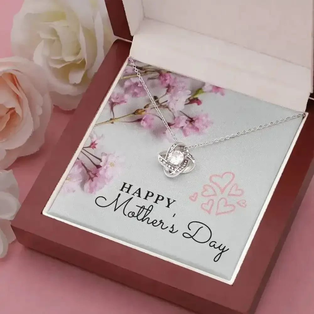 Happy Mother's Day Love Knot Necklace - Whatever You Like Shop