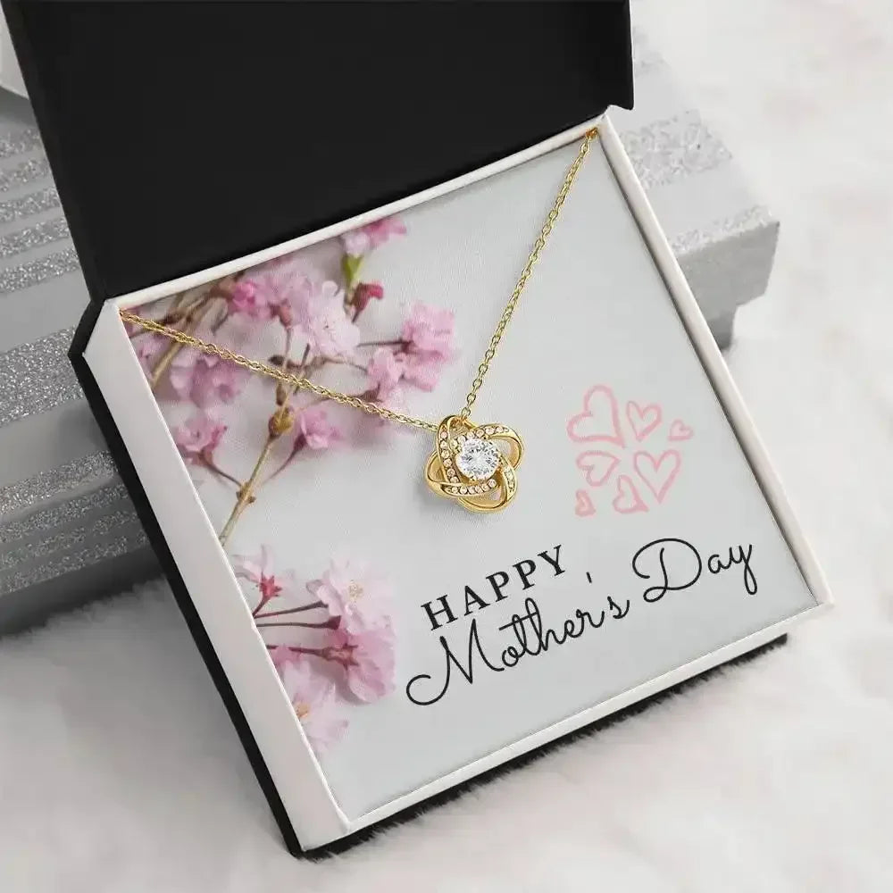 Happy Mother's Day Love Knot Necklace - Whatever You Like Shop