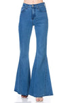 High Waist Denim flare Wide Leg bell bottom jeans - Whatever You Like Shop