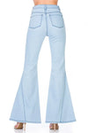 High Waist Denim flare Wide Leg bell bottom jeans - Whatever You Like Shop