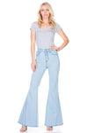 High Waist Denim flare Wide Leg bell bottom jeans - Whatever You Like Shop