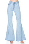 High Waist Denim flare Wide Leg bell bottom jeans - Whatever You Like Shop