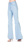 High Waist Denim flare Wide Leg bell bottom jeans - Whatever You Like Shop