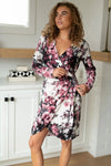 Honey Ever Faux Wrap Dress in White Floral - Whatever You Like Shop