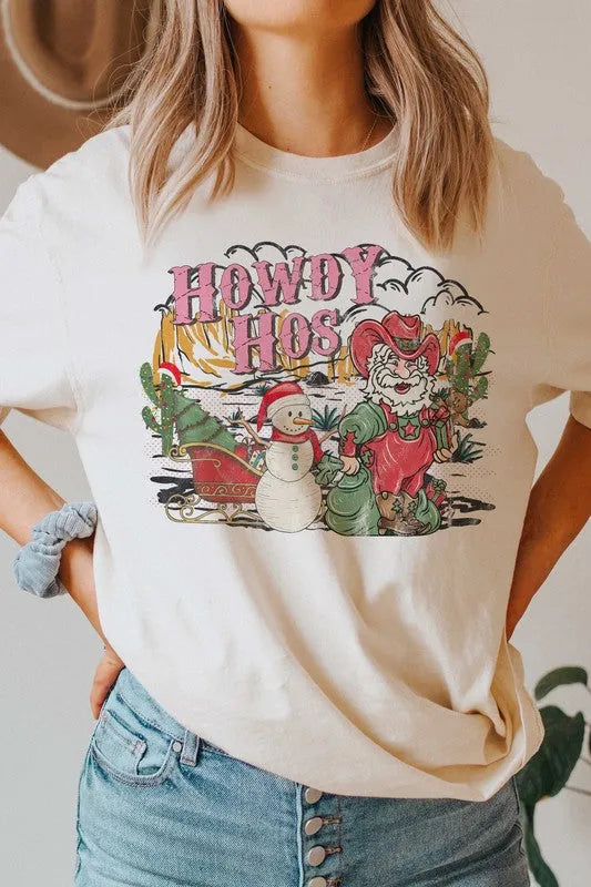 HOWDY HOS CHRISTMAS GRAPHIC TEE - Whatever You Like Shop