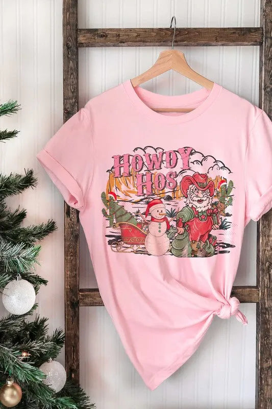 HOWDY HOS CHRISTMAS GRAPHIC TEE - Whatever You Like Shop