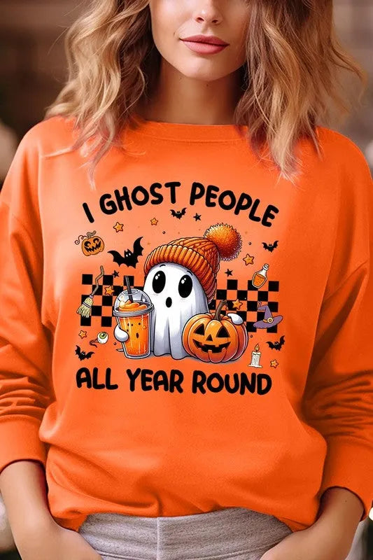 I Ghost People Graphic Fleece Sweatshirts - Whatever You Like Shop