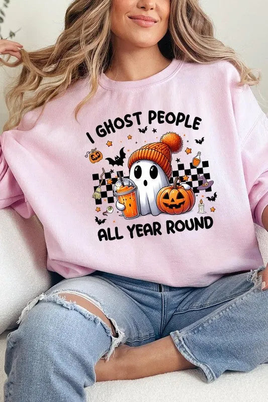 I Ghost People Graphic Fleece Sweatshirts - Whatever You Like Shop