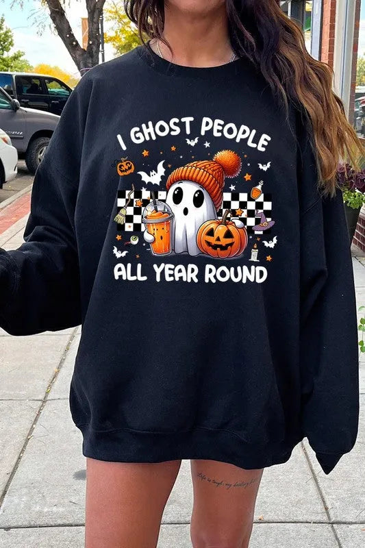 I Ghost People Graphic Fleece Sweatshirts - Whatever You Like Shop