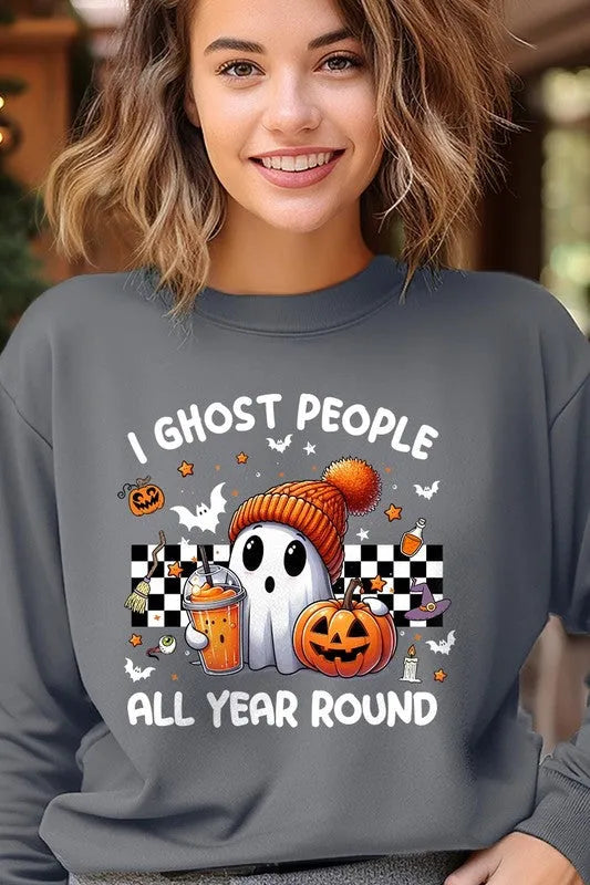 I Ghost People Graphic Fleece Sweatshirts - Whatever You Like Shop