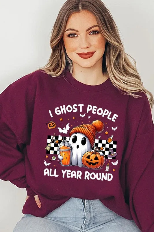 I Ghost People Graphic Fleece Sweatshirts - Whatever You Like Shop