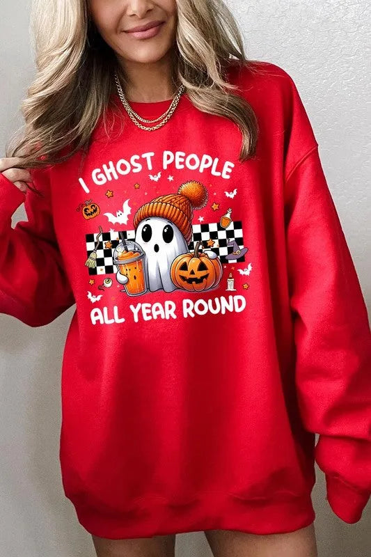 I Ghost People Graphic Fleece Sweatshirts - Whatever You Like Shop