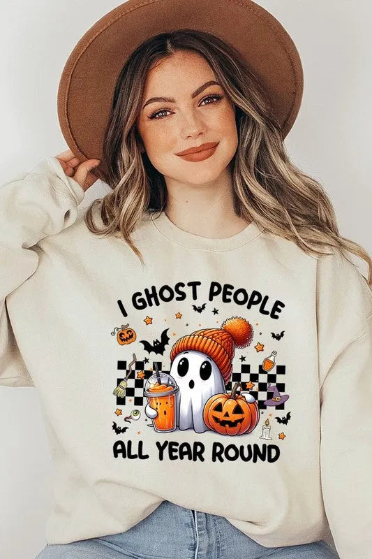 I Ghost People Graphic Fleece Sweatshirts - Whatever You Like Shop