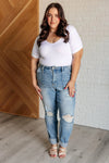 Judy Blue Denim Aiden High Rise Patch Pocket Distressed Boyfriend Jeans - Whatever You Like Shop