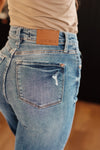 Judy Blue Denim Bree High Rise Control Top Distressed Straight Jeans - Whatever You Like Shop