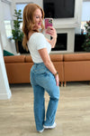 Judy Blue Denim Bree High Rise Control Top Distressed Straight Jeans - Whatever You Like Shop