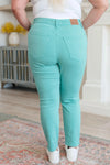 Judy Blue Denim Bridgette High Rise Garment Dyed Slim Jeans in Aquamarine - Whatever You Like Shop