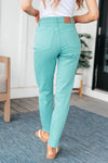 Judy Blue Denim Bridgette High Rise Garment Dyed Slim Jeans in Aquamarine - Whatever You Like Shop